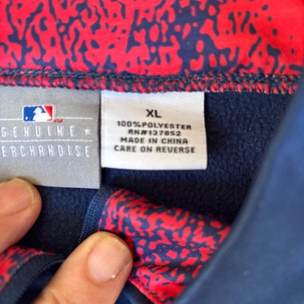 Atlanta Braves MLB Genuine Merchandise Men's XL Blue 1/4 Zip Long Sleeve - Picture 5 of 8